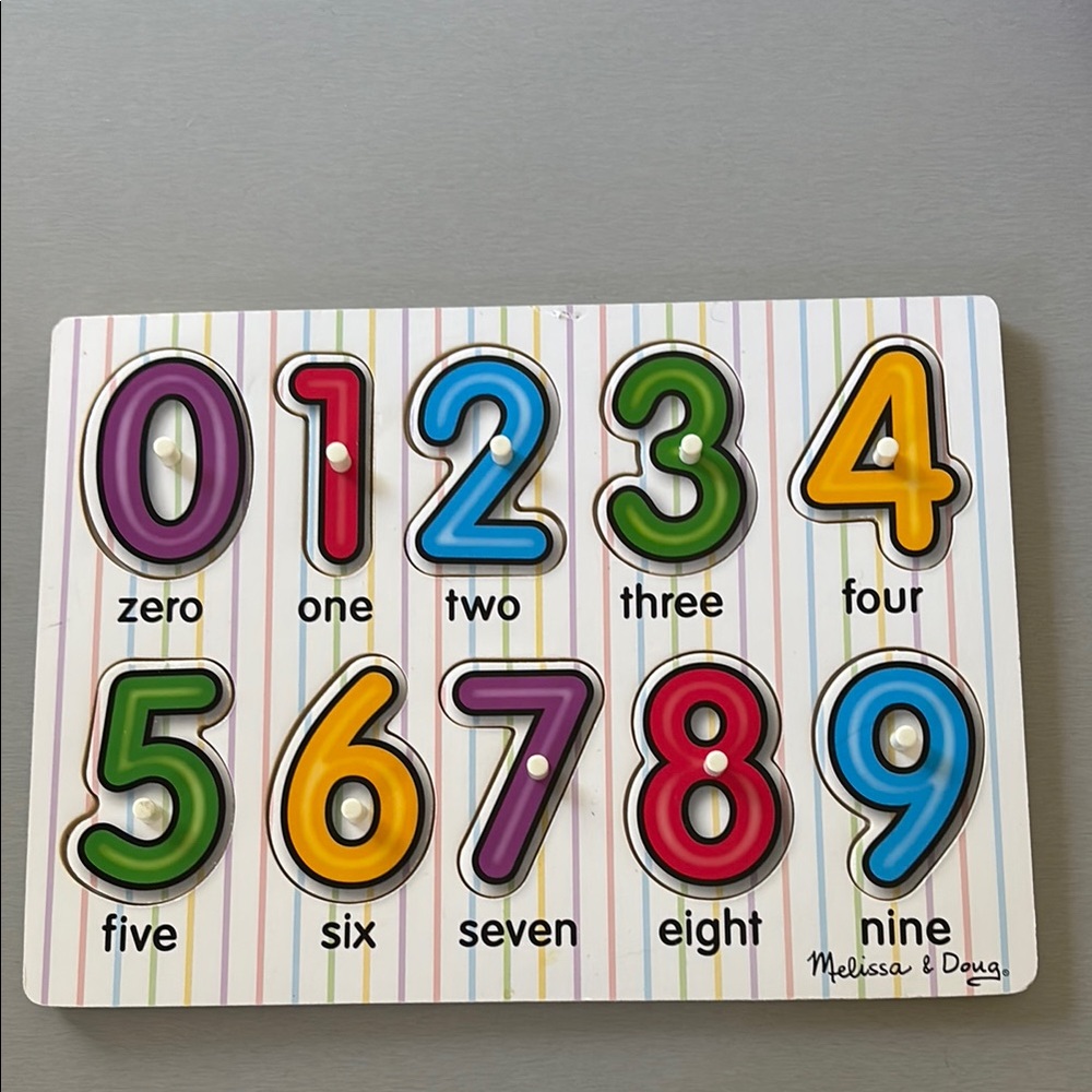 Melissa & Doug Purple and Red Number Puzzle Game